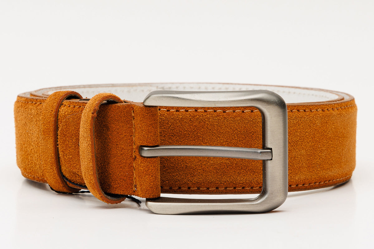 Vinci Leather The Bari Tan Suede Leather Belt – product view 6
