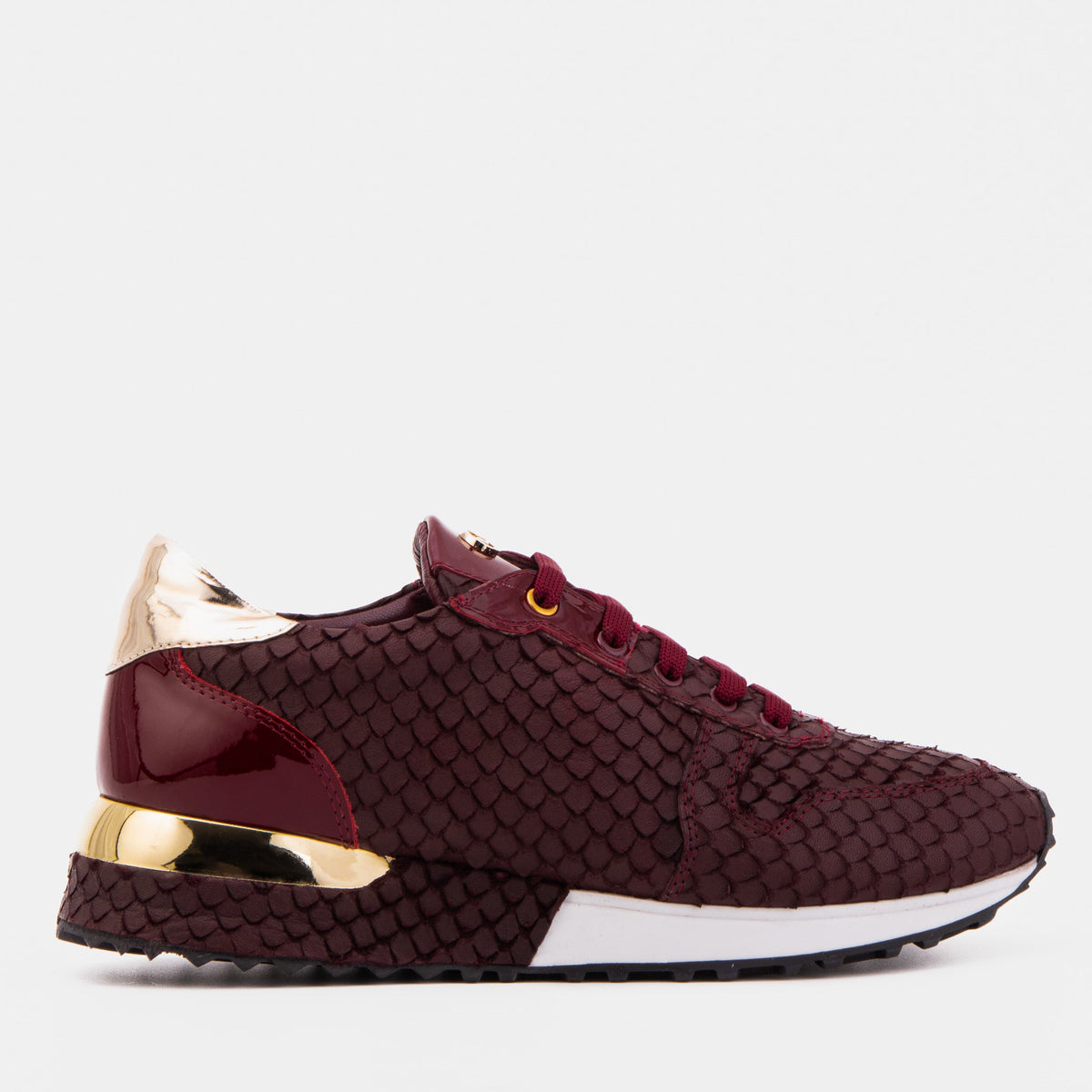 Vinci Leather The Scarlet Burgundy Leather Women Sneaker – product view 1