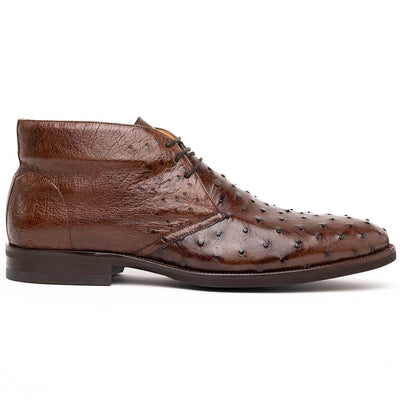 Zelli Italia Men's 43-594-BRN MARCO Ostrich Quill Chukka Boot, Brown