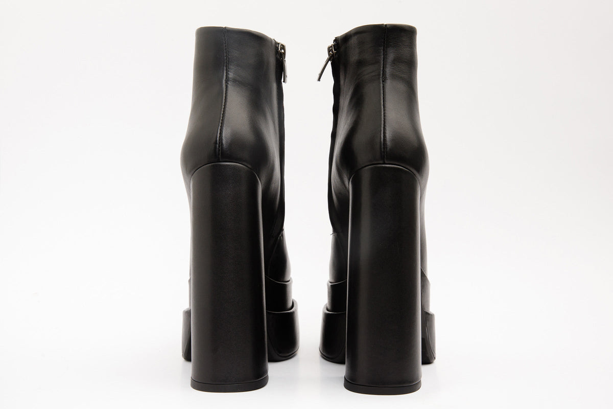 Vinci Leather The Latino Black Leather High Heel Women Boot Final Sale! – product view 4