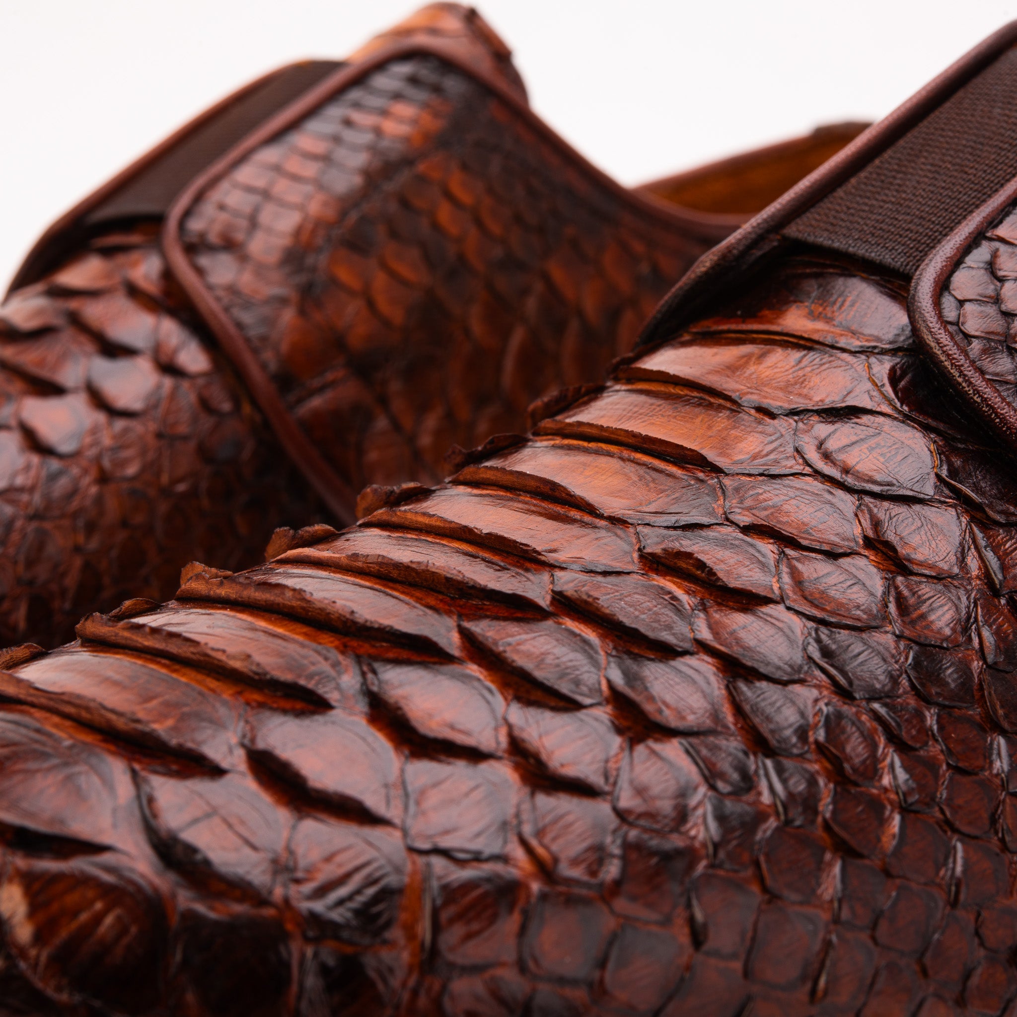 The Obsidian Tan  Python Leather Men Sneaker