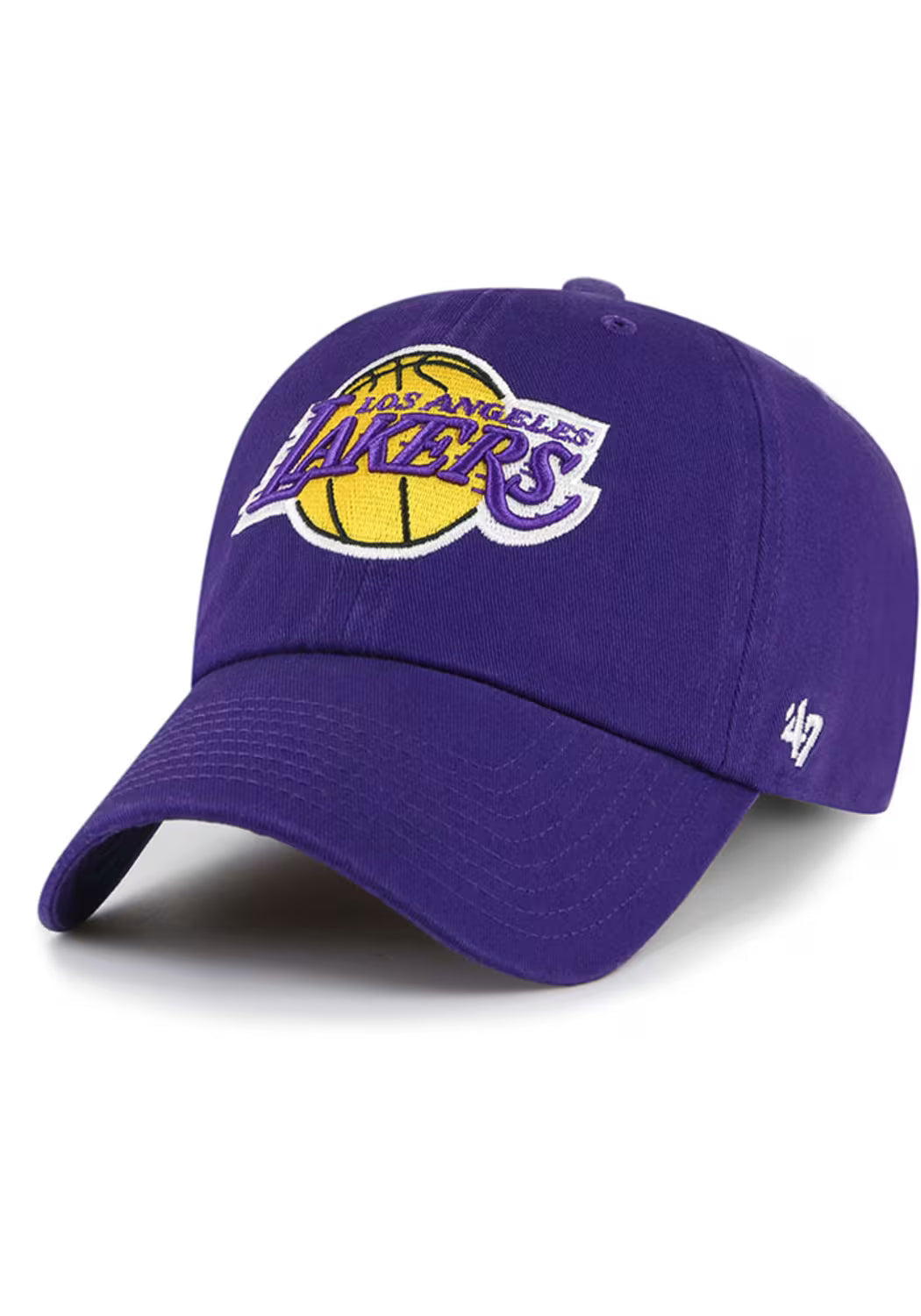 47 Brand Los Angeles Lakers Clean Up Mens Strapback Hat — Purple (PPB)