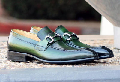 Carrucci Calfskin Loafer - Green