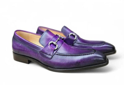 Carrucci Calfskin Loafer - Purple