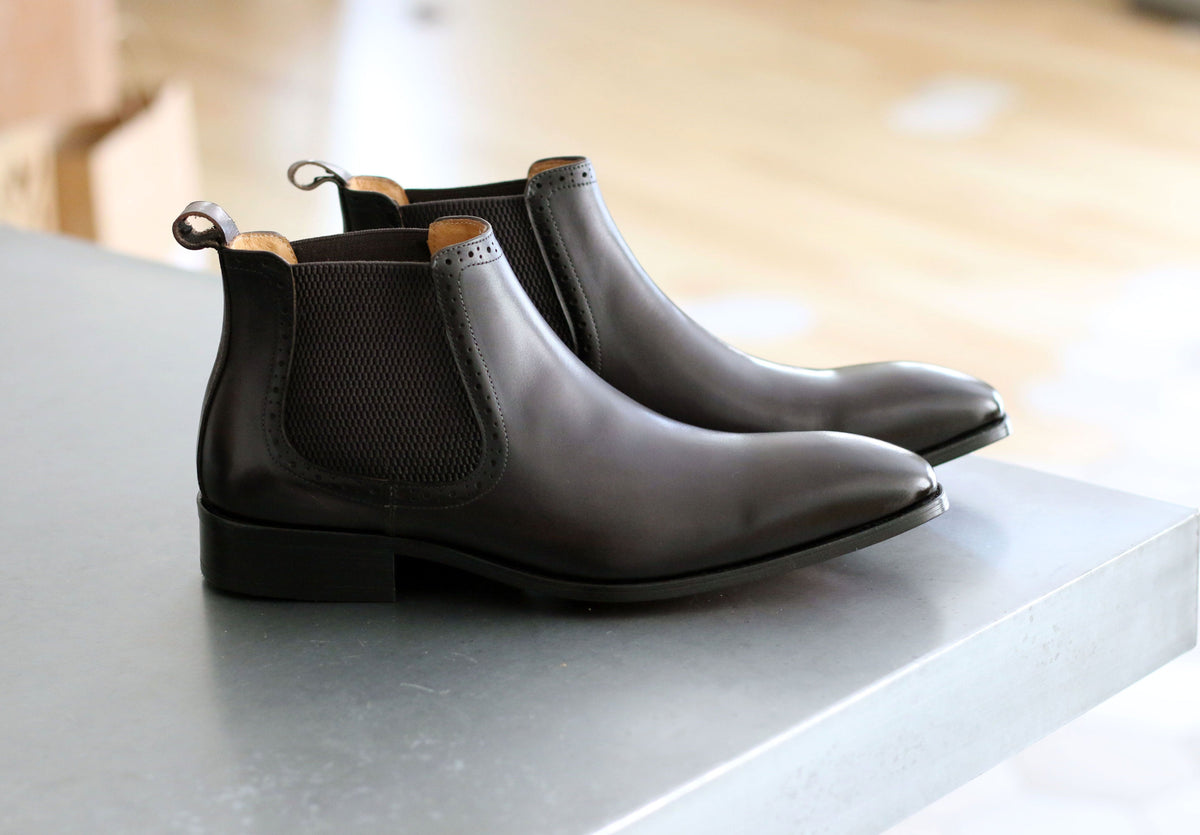 Carrucci Boot Calfskin Shoes - Charcoal – product view 1
