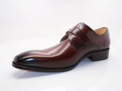 Carrucci Calfskin Monkstrap - Chestnut