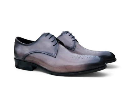 Ugo Vasare Burnished Calfskin Oxford - Grey