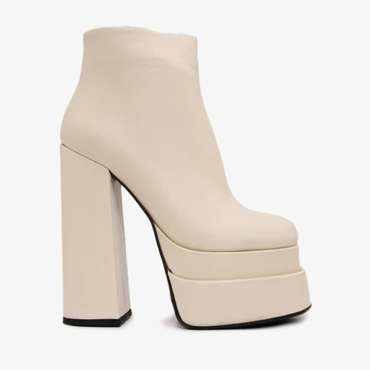Vinci Leather The Latino Cream Leather High Heel Women Boot Final Sale! – product view 1