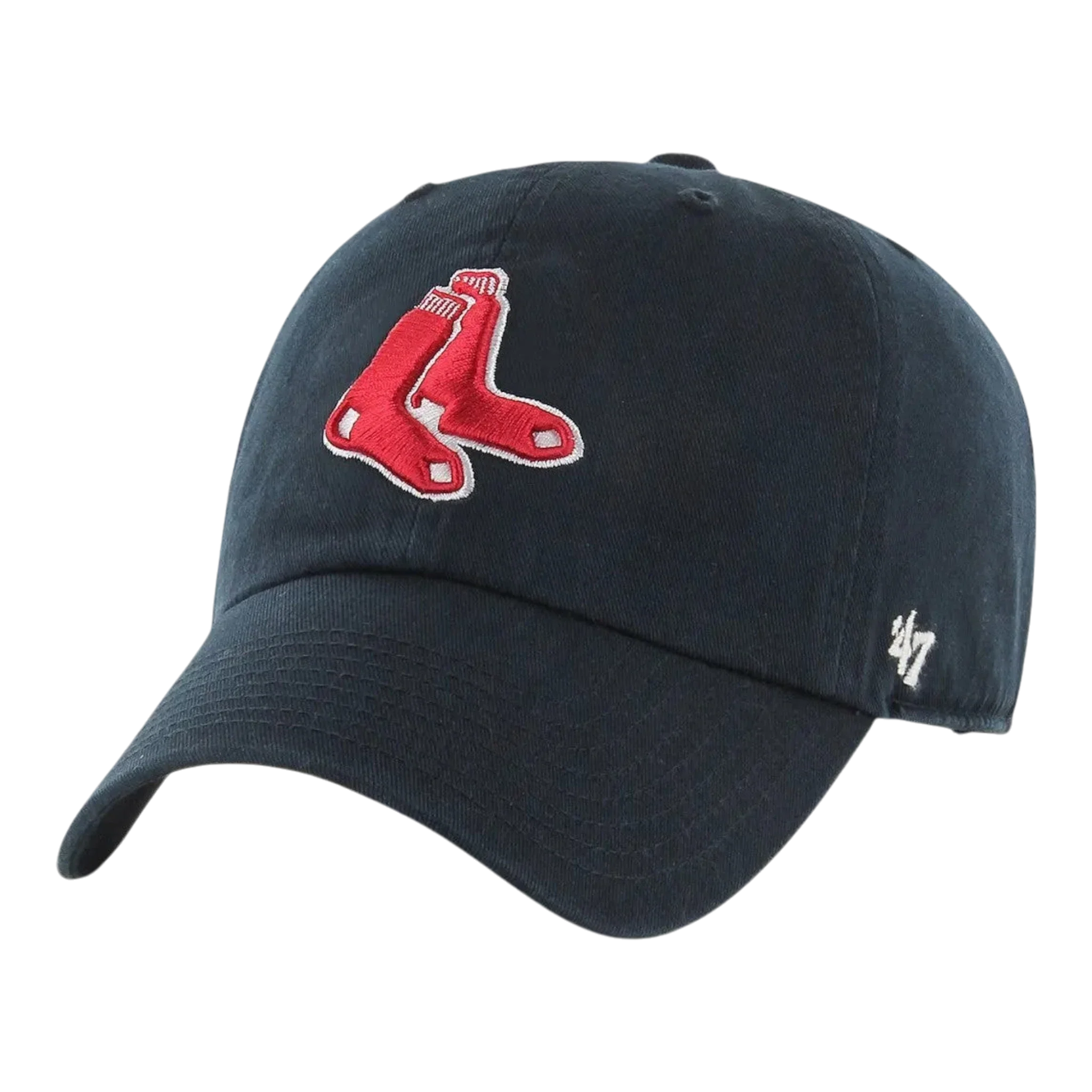 47 Brand Clean Up Boston Red Sox Strapback Hat — Navy Adjustable Cap