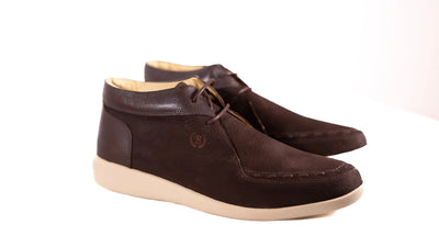 Johnny Famous Bally Style Soho Men’s Brown Elephant Leather High Tops