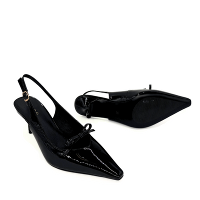 Georgia Pointy Toe Bow Heels