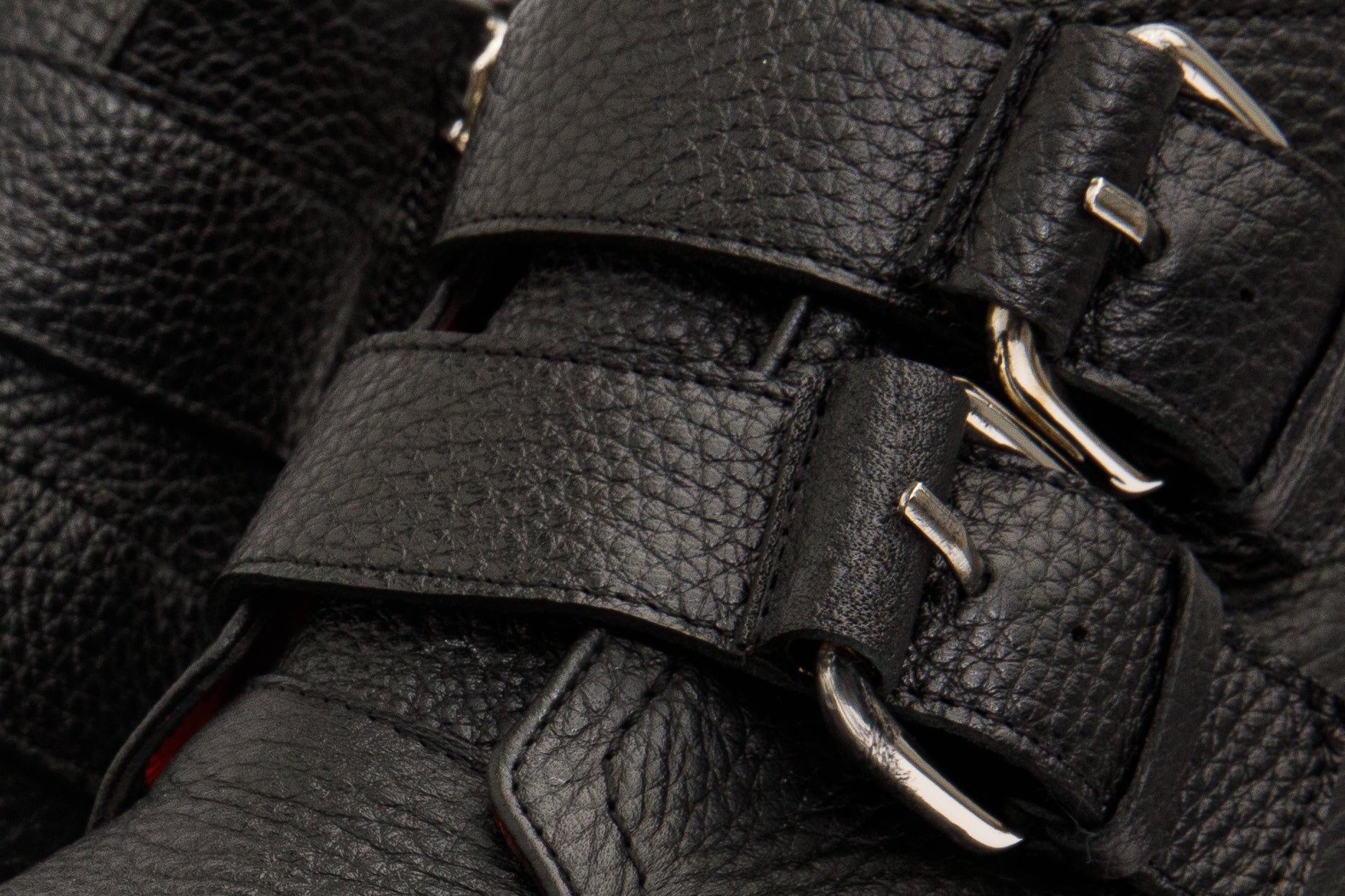 The Harry Black Leather Double Monk  Ankle Women  Boot Final Sale!