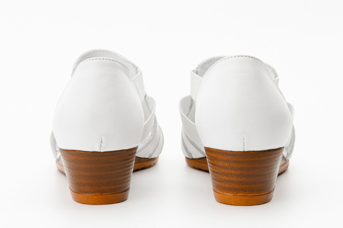 Vinci Leather The Atina White Leather Sandal Final Sale! – product view 4