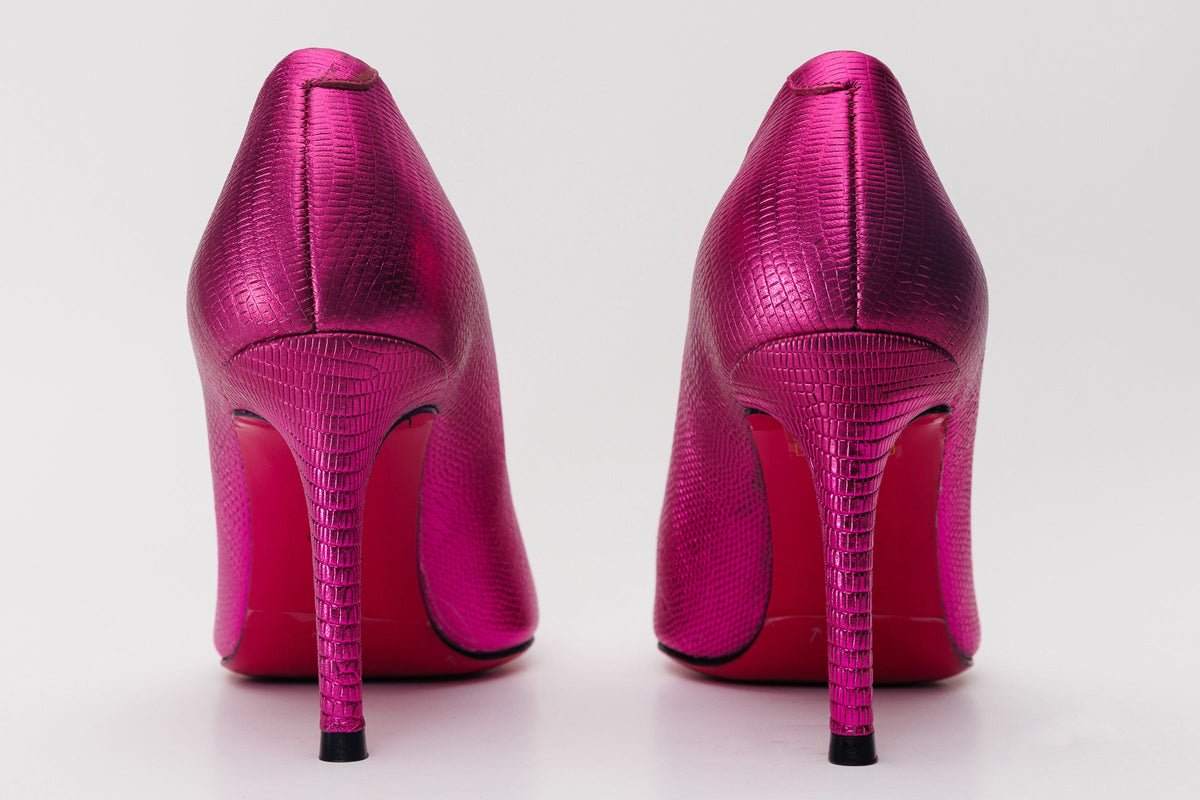 Vinci Leather The Maple Fuchsia Leather Pump Fuchsia Sole Women Shoe – product view 3