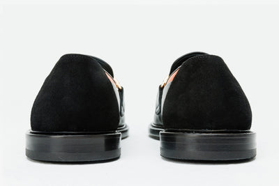 The Gemena Black & Orange Leather Bit Dress Loafer Men Shoe  Final Sale!