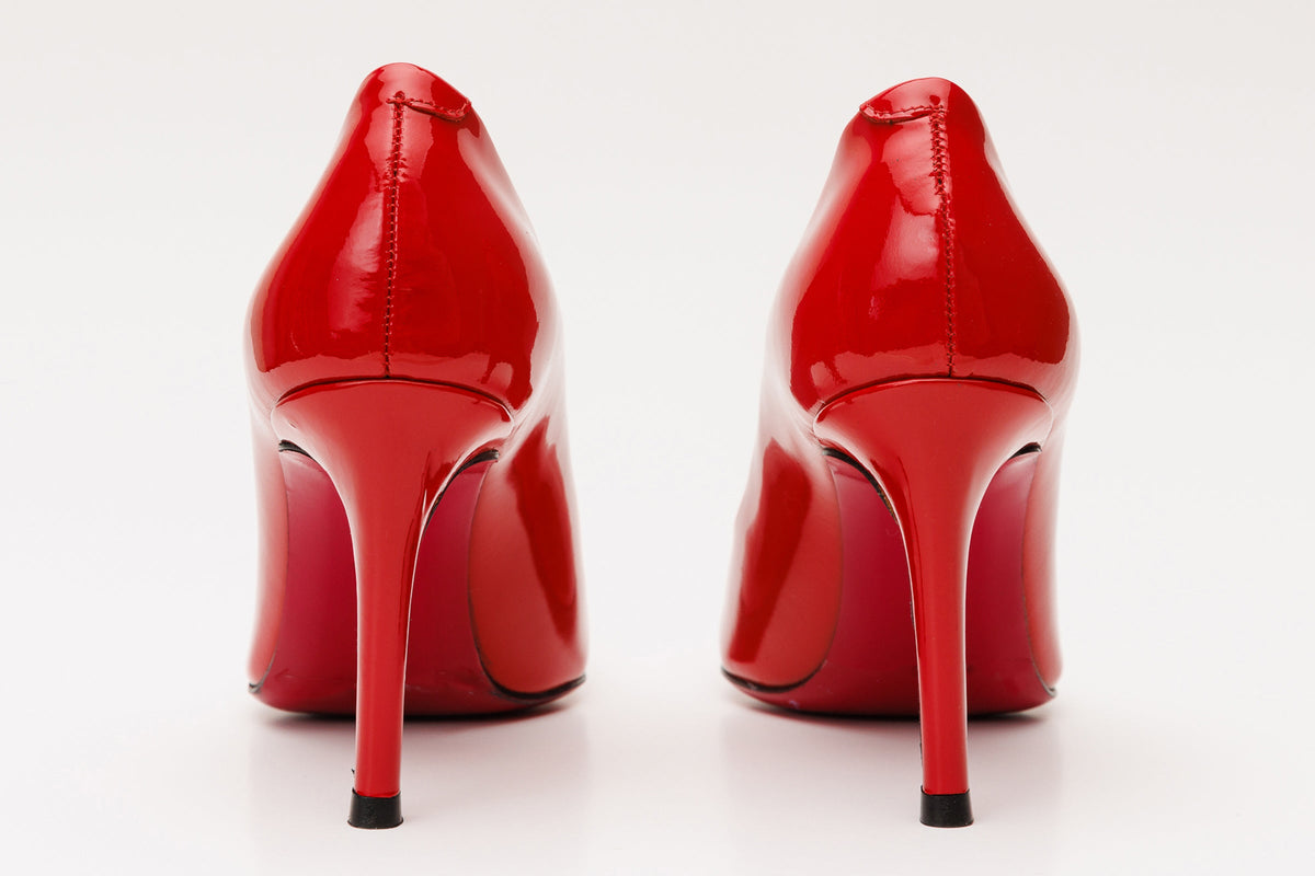 Vinci Leather The Ege Red Leather Pump Fuchsia Sole Women Shoe – product view 4