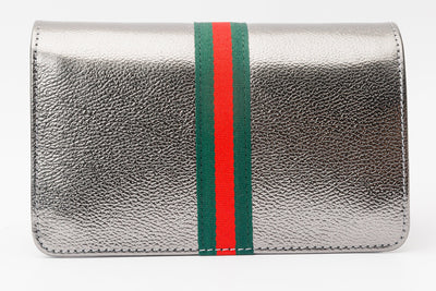 The Afega Silver Leather Handbag