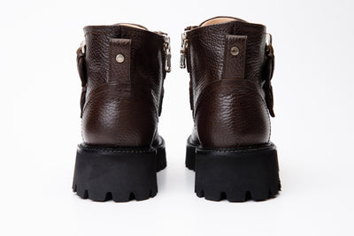 The Harry Brown Leather Double Monk Ankle Women Boot Final Sale!