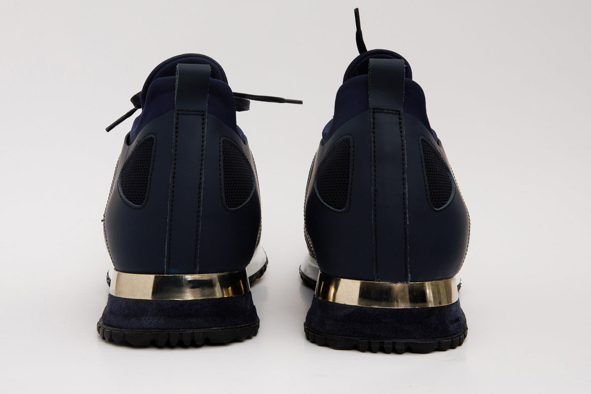 Vinci Leather The Emir Navy Leather Men Sneaker – product view 4