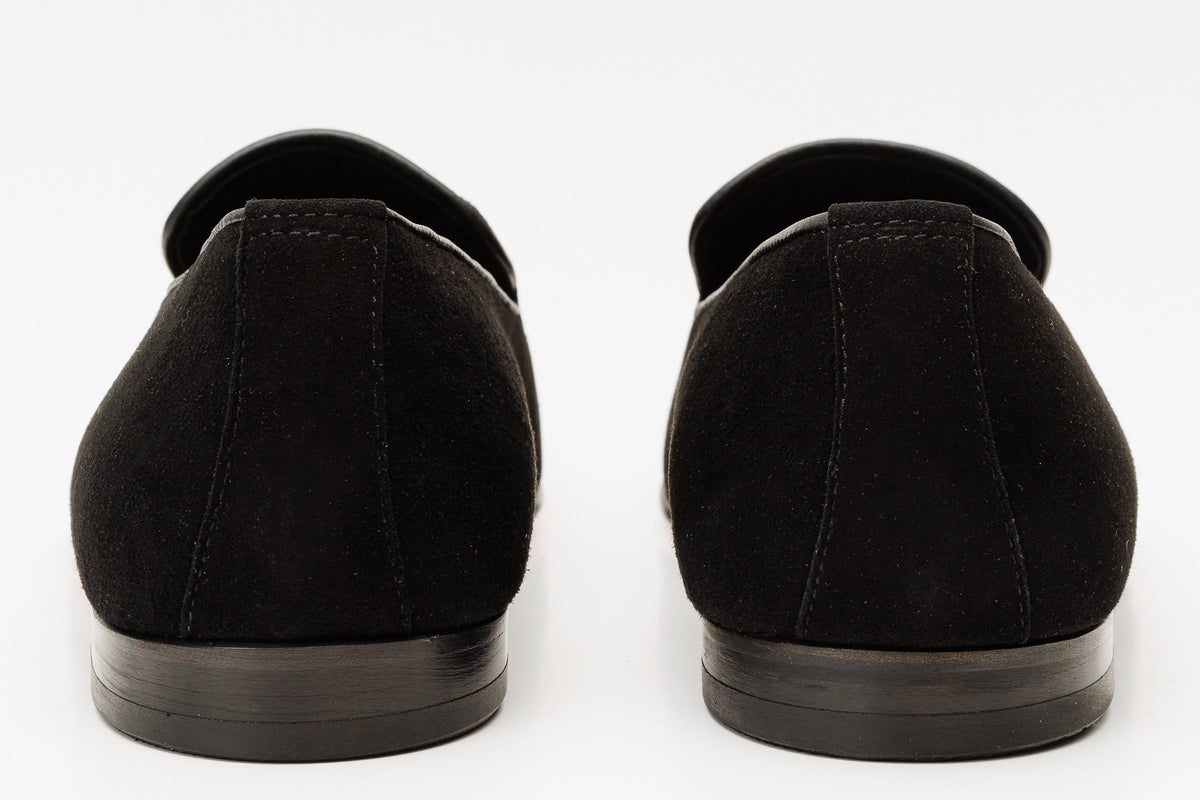 Vinci Leather The Lazio Shoe Black Suede Slip-on Loafer Men Shoe – product view 4