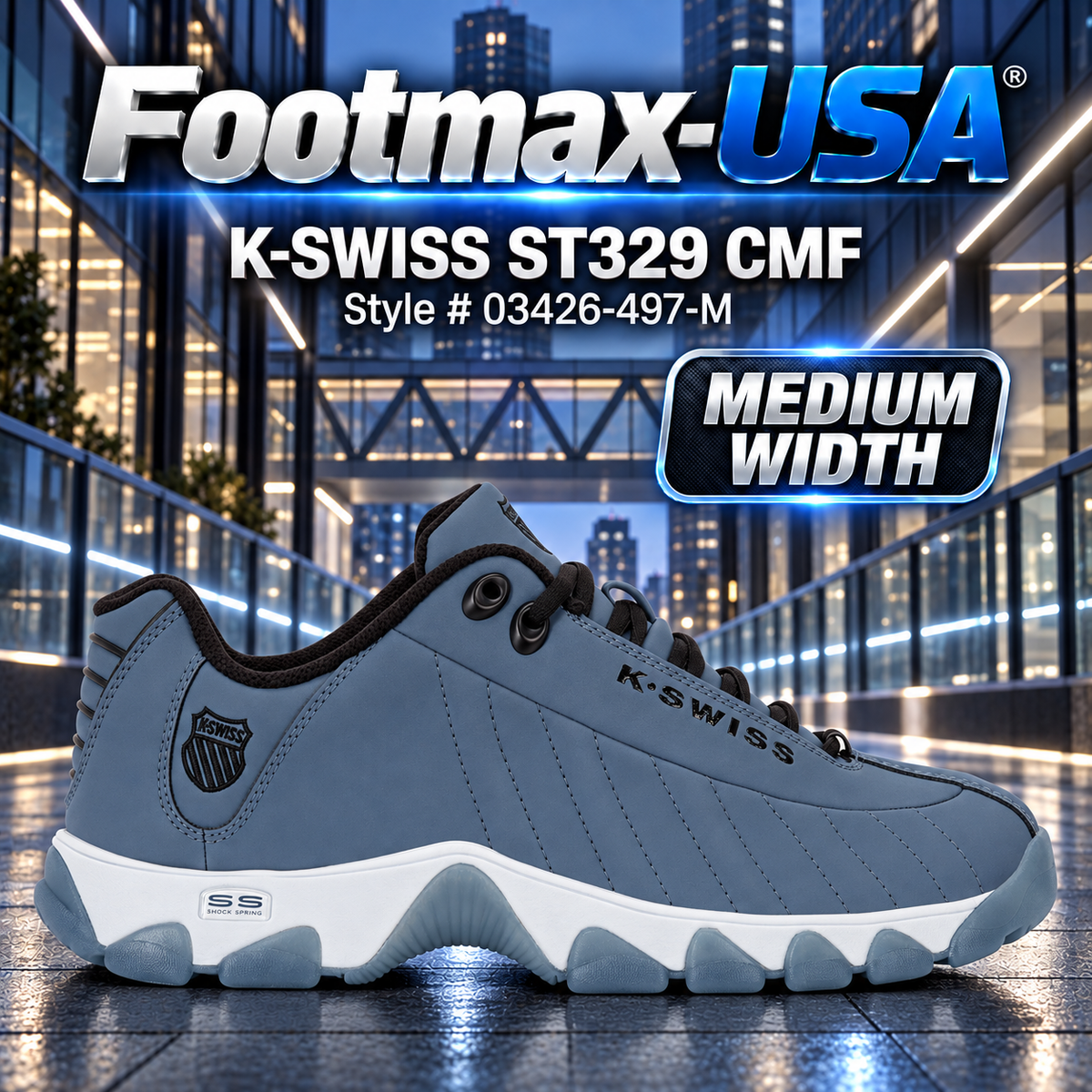 K-Swiss St329 Cmf - 03426-497-M - Bluhzn/Bk/Wt/Icblu - (Men's) — product view 1