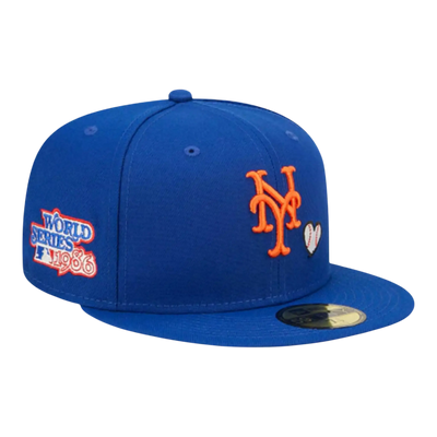 New Era New York Mets Team Heart 59FIFTY Men Fitted Hat Royal Blue