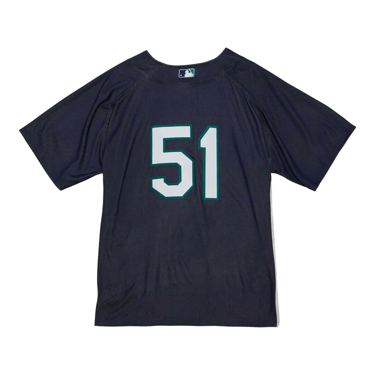 Mitchell & Ness Authentic Ken Griffey Jr Seattle Mariners 2010 Men's Baseball Jersey — Mariners Blue – product view 2