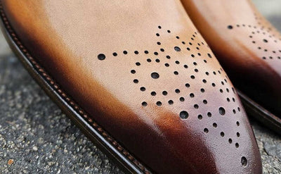 Carrucci Burnished Calfskin Oxford - Cognac