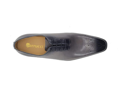 Carrucci Burnished Calfskin Oxford - Grey