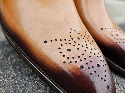 Carrucci Oxford Calfskin - Tan