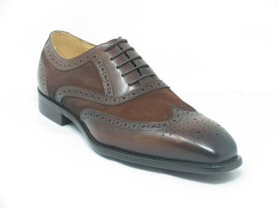 C&E Fashions  Maurice Wingtip Oxford Calfskin Chestnut