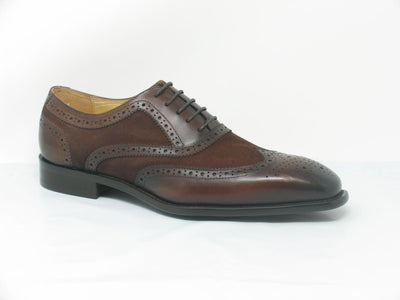 C&E Fashions  Maurice Wingtip Oxford Calfskin Chestnut