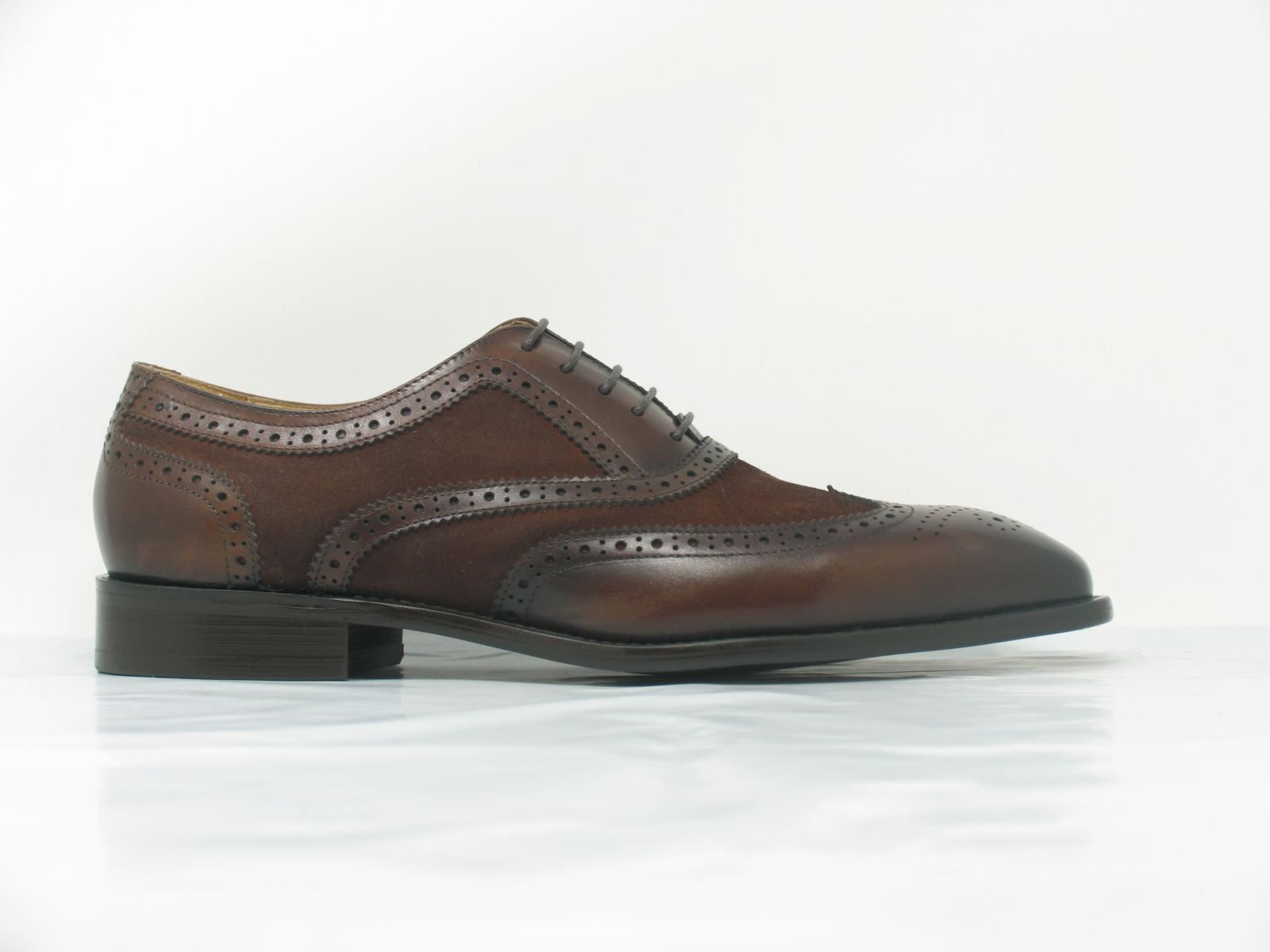 C&E Fashions  Maurice Wingtip Oxford Calfskin Chestnut
