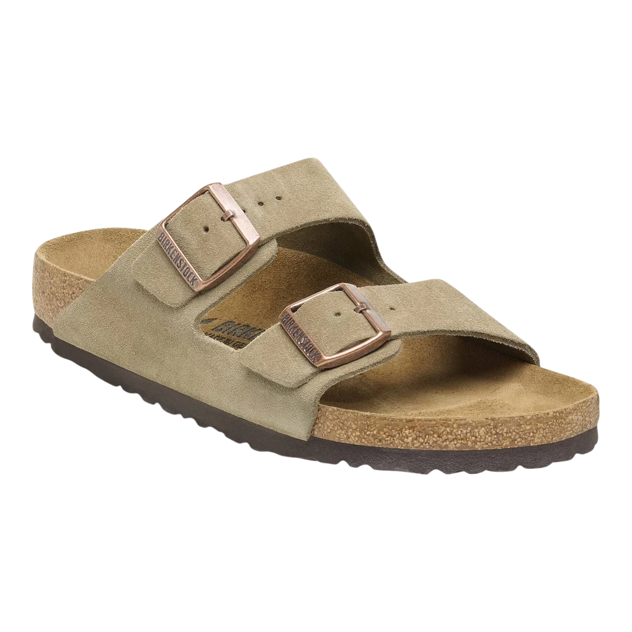 Birkenstock Arizona Unisex Sandals — Taupe Suede Leather