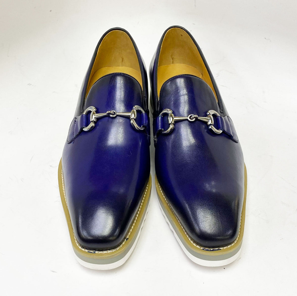C&E Fashions  Maurice Calfskin Horsebit Loafer - Blue