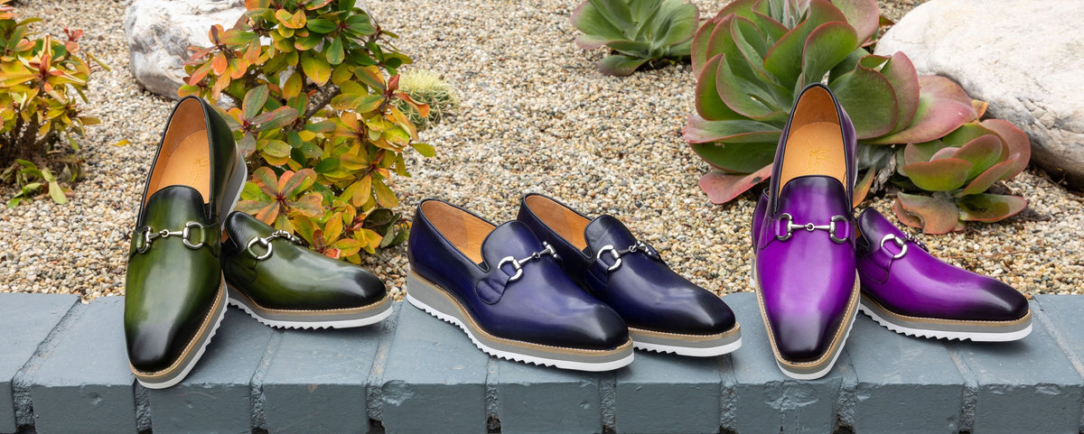 C&E Fashions  Maurice Calfskin Horsebit Loafer - Blue