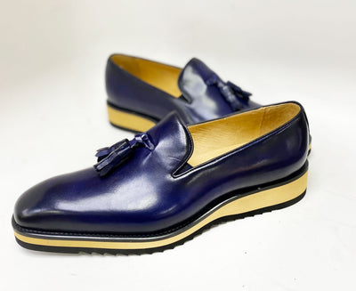 C&E Fashions  Maurice Calfskin Loafer - Navy