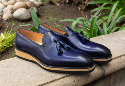 C&E Fashions  Maurice Calfskin Loafer - Navy