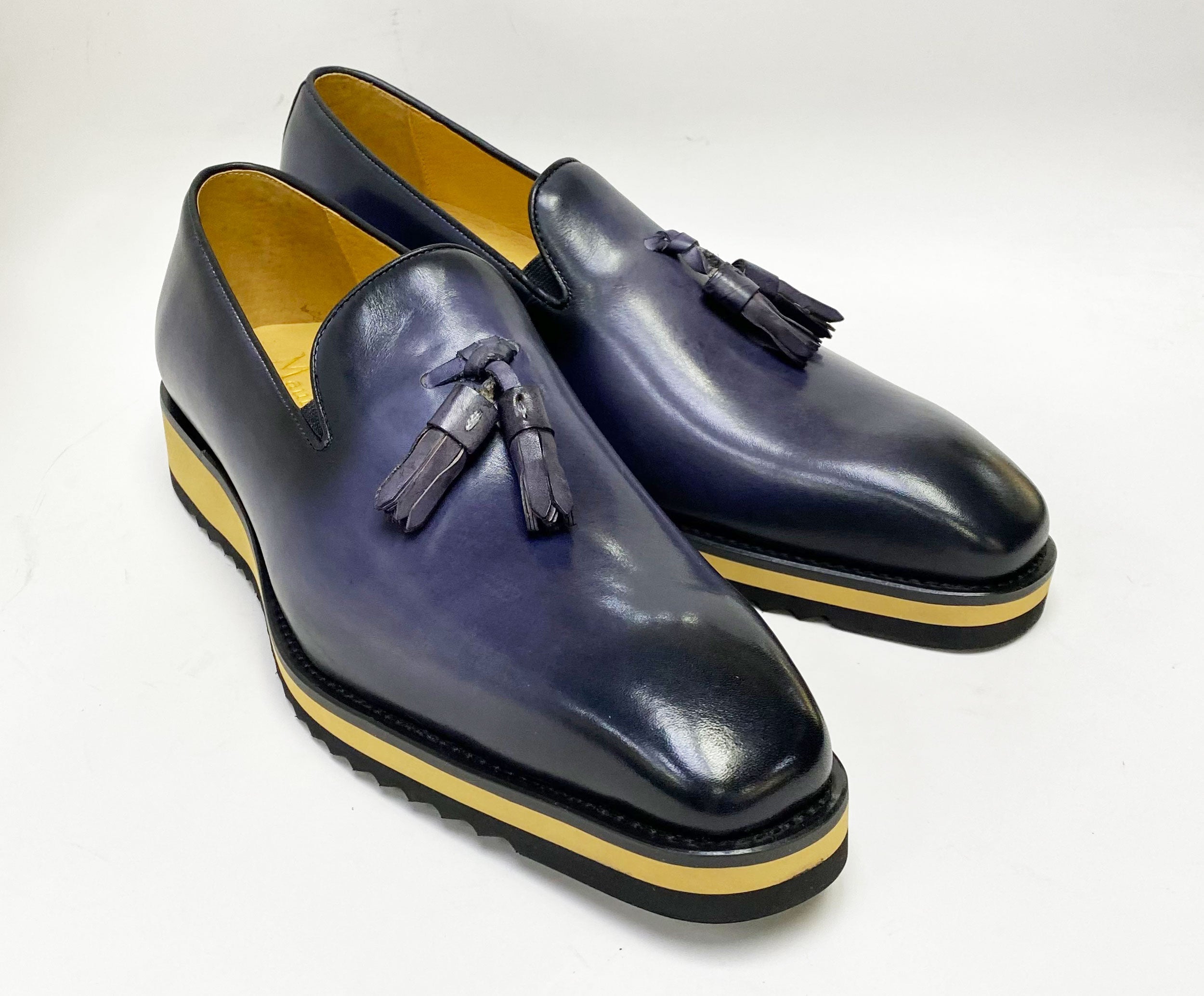 C&E Fashions  Maurice Calfskin Loafer - Grey