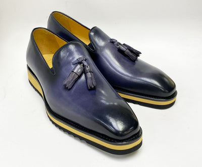 C&E Fashions  Maurice Calfskin Loafer - Grey