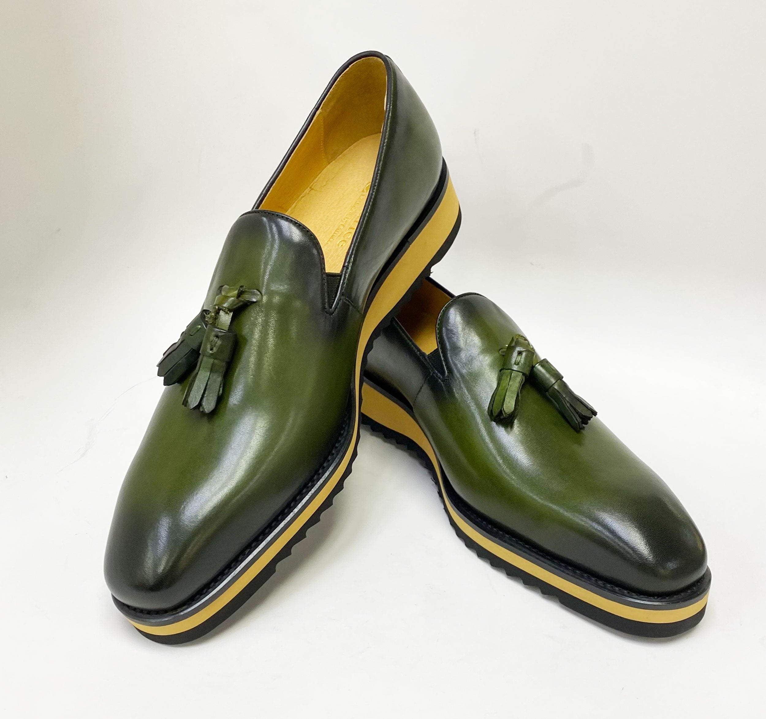 C&E Fashions  Maurice Calfskin Loafer - Olive