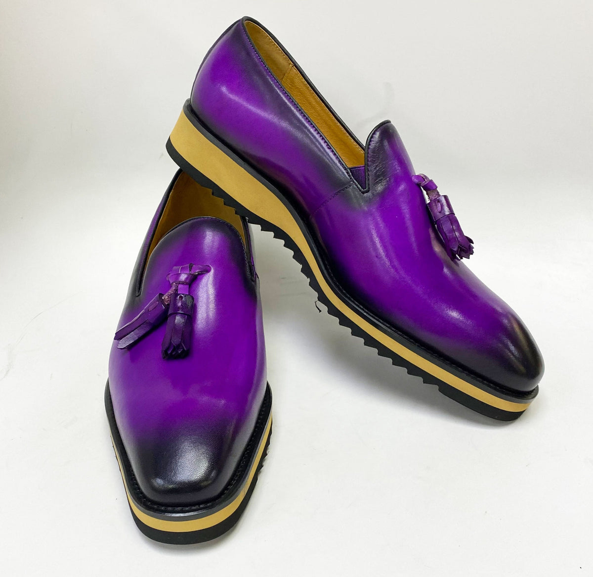 C&E Fashions  Maurice Calfskin Loafer - Purple