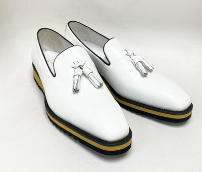 C&E Fashions  Maurice Calfskin Loafer - White