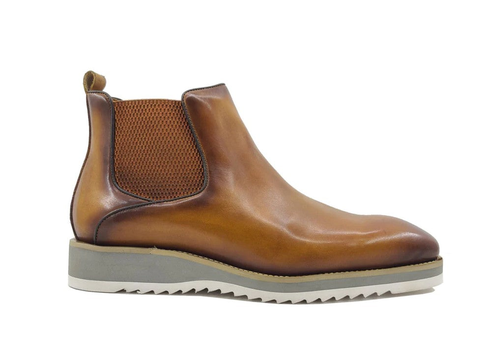 C&E Fashions  Carrucci Calfskin Boot - Cognac