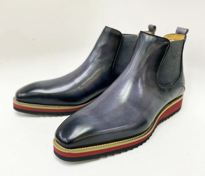 C&E Fashions  Maurice Calfskin Boot - Grey