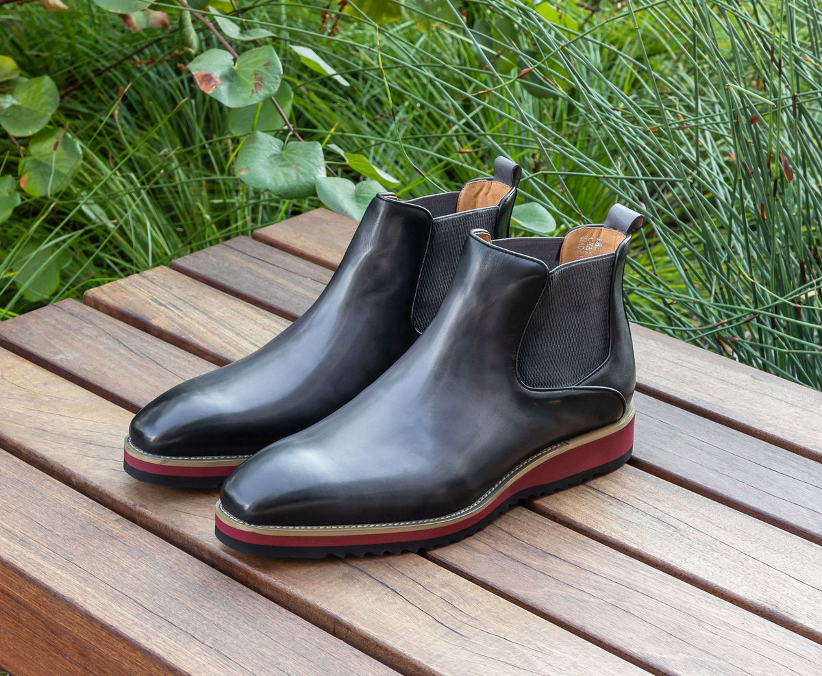 C&E Fashions  Maurice Calfskin Boot - Grey