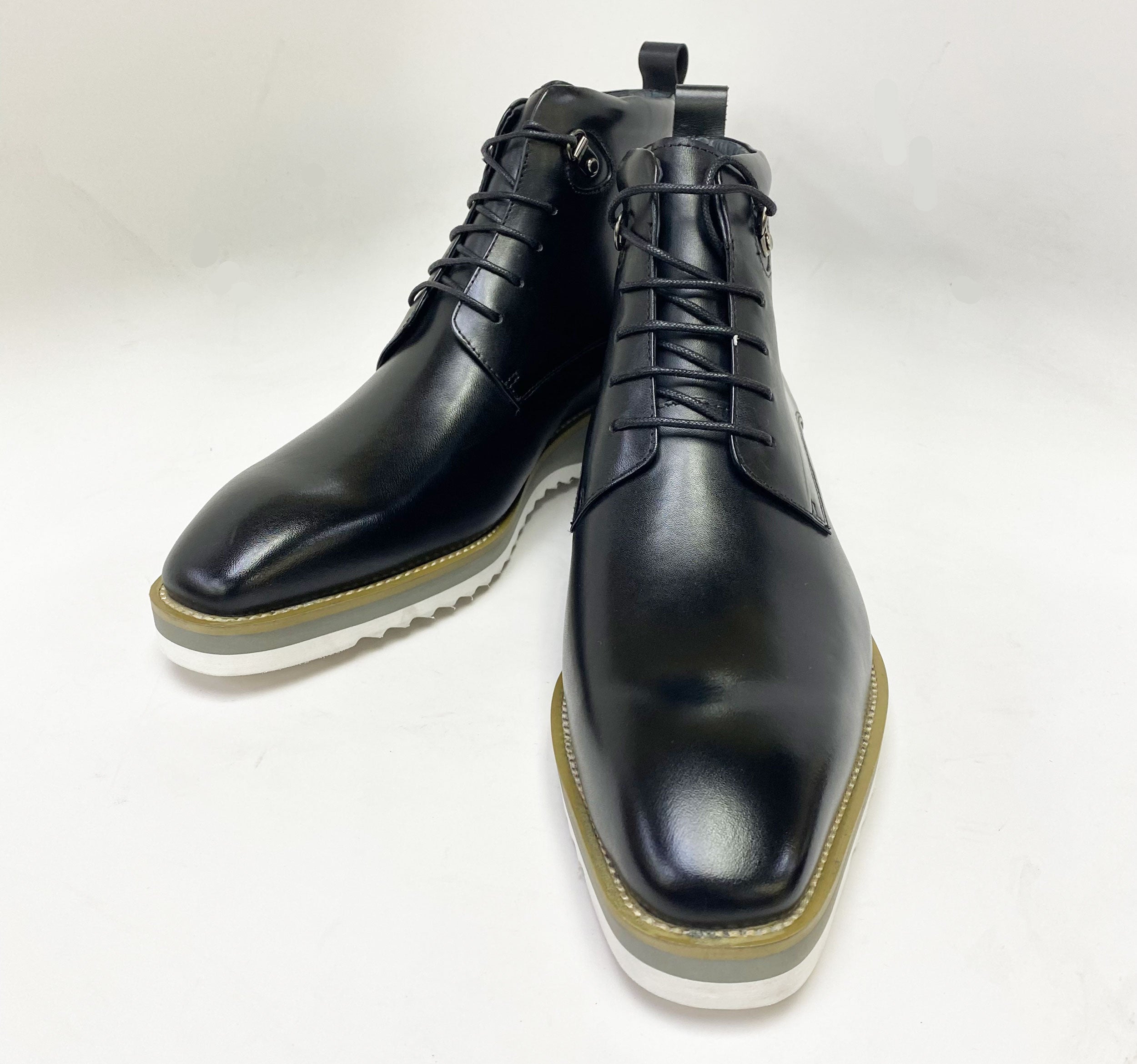 C&E Fashions  Maurice Burnished Calfskin Boot - Black