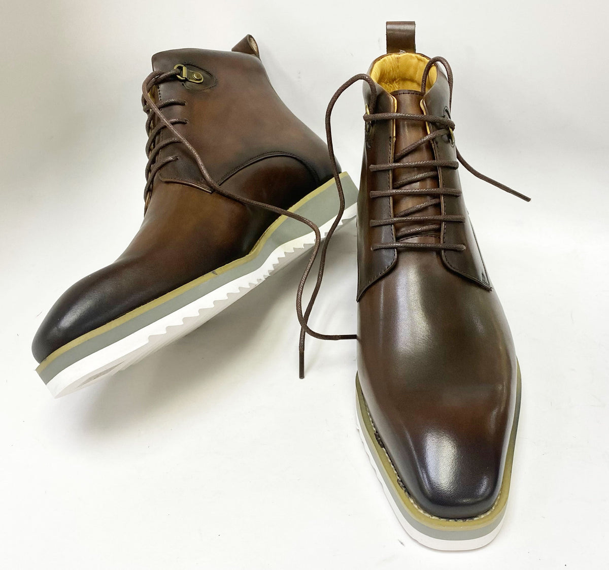 C&E Fashions  Maurice Burnished Calfskin Boot - Brown