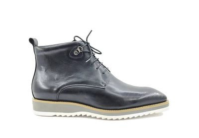 C&E Fashions  Maurice Burnished Calfskin Boot - Grey