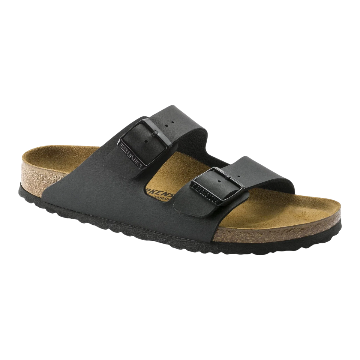 Birkenstock Arizona Unisex Sandals — Black Birko-Flor – Front View